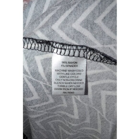 Cynthia Rowley black & white chevron stripe wrap dress tie waist Wom Large - Picture 8 of 9